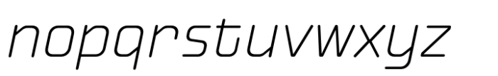 Hinnual Extra Light Italic Font LOWERCASE