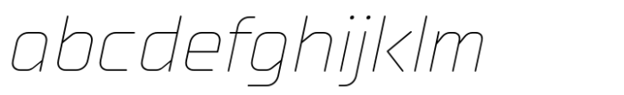 Hinnual Thin Italic Font LOWERCASE