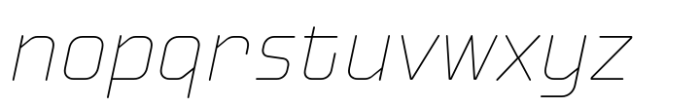 Hinnual Thin Italic Font LOWERCASE