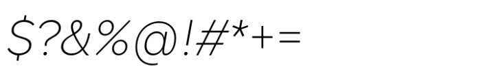Hint Extra Light Italic Font OTHER CHARS