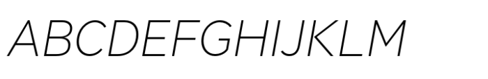 Hint Extra Light Italic Font UPPERCASE