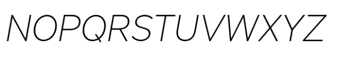 Hint Extra Light Italic Font UPPERCASE