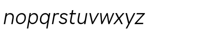 Hint Light Italic Font LOWERCASE