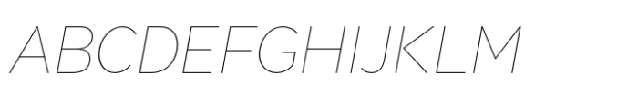 Hint Thin Italic Font UPPERCASE