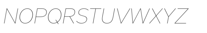 Hint Thin Italic Font UPPERCASE