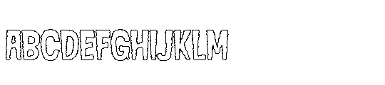 Hiphep Rough Inline Font UPPERCASE