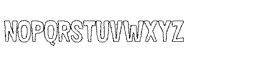 Hiphep Rough Inline Font UPPERCASE