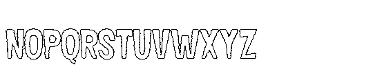 Hiphep Rough Inline Font LOWERCASE