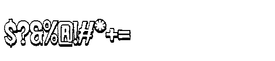 Hiphep Rough Shadow Font OTHER CHARS