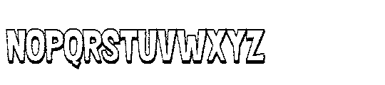 Hiphep Rough Shadow Font UPPERCASE