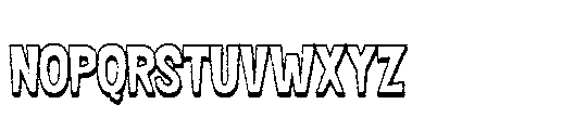 Hiphep Rough Shadow Font LOWERCASE