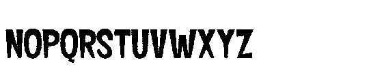 Hiphep Rough Font LOWERCASE