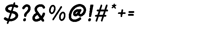 Hipotesa Italic Font OTHER CHARS