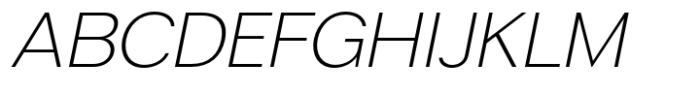 Hirashe Extra Light Italic Font UPPERCASE