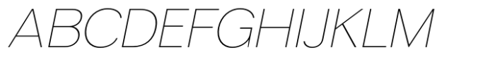 Hirashe Thin Italic Font UPPERCASE