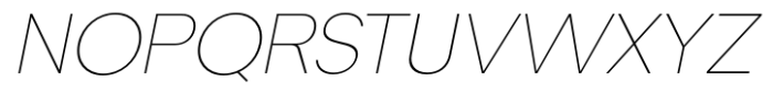 Hirashe Thin Italic Font UPPERCASE