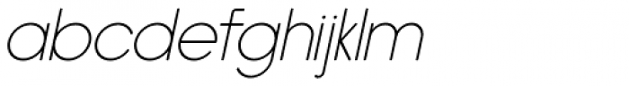 Hiruko ExtraLight Oblique Font LOWERCASE