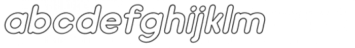 Hiruko Pro Outline Oblique Font LOWERCASE