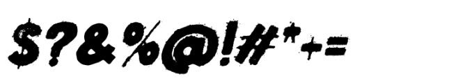 Historic Grunge Inked Slant Font OTHER CHARS