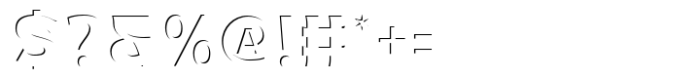 Histrom Inner Shadow Font OTHER CHARS