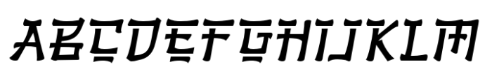 Hizuna Light Slant Font UPPERCASE