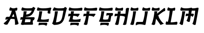 Hizuna Slant Font UPPERCASE