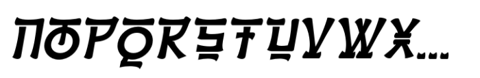 Hizuna Slant Font UPPERCASE