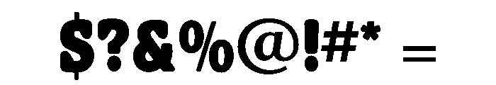 Hillman CondensedRegular Font OTHER CHARS