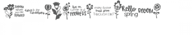 hip hop flowers doodlebat Font LOWERCASE