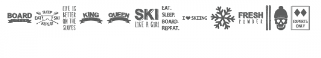 hit the slopes Font LOWERCASE