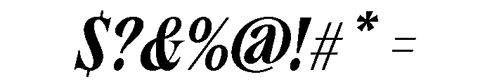 Hickory Dickory Regular Italic Font OTHER CHARS