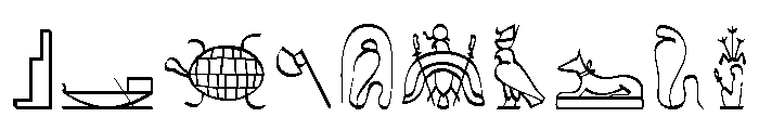 Hieroglyphic Decorative Font OTHER CHARS