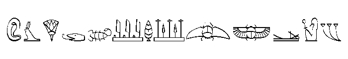 Hieroglyphic Decorative Font UPPERCASE
