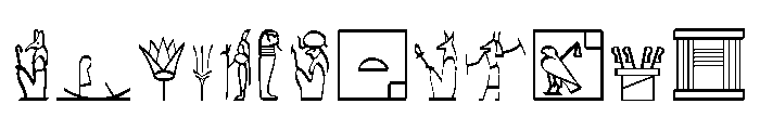 Hieroglyphic Decorative Font UPPERCASE