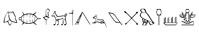 Hieroglyphic Decorative Font LOWERCASE