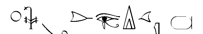 Hieroglyphic Phonetic Font OTHER CHARS