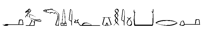 Hieroglyphic Phonetic Font UPPERCASE