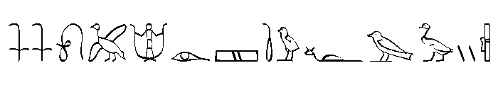 Hieroglyphic Phonetic Font UPPERCASE