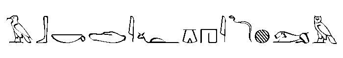 Hieroglyphic Phonetic FONT