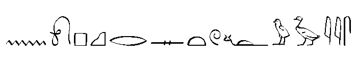 Hieroglyphic Phonetic Font LOWERCASE