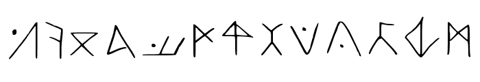 Hjorian Runes Regular Font UPPERCASE