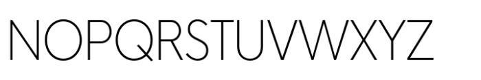 HK Nova Extra Light Narrow Font UPPERCASE