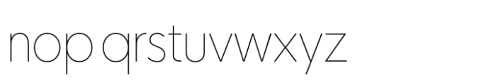 HK Nova Thin Narrow Font LOWERCASE