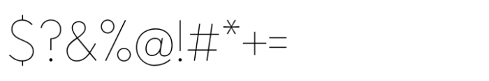 HK Nova Thin Rounded Font OTHER CHARS