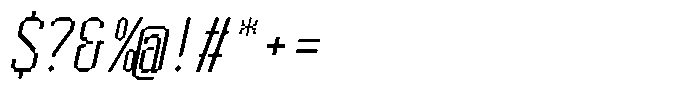 HN Rowka Mono Condensed Slant Font OTHER CHARS