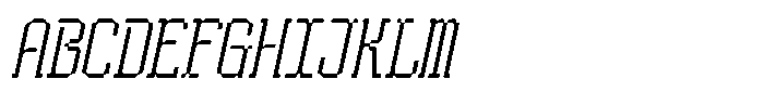 HN Rowka Mono Condensed Slant Font UPPERCASE