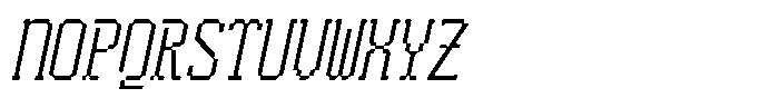 HN Rowka Mono Condensed Slant Font UPPERCASE