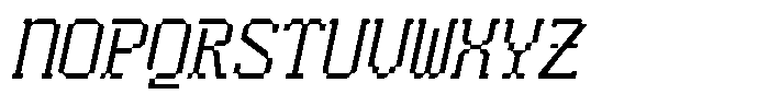HN Rowka Mono Narrow Slant Font UPPERCASE