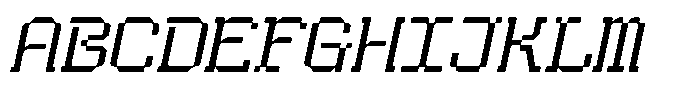 HN Rowka Mono Slant Font UPPERCASE