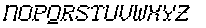 HN Rowka Mono Slant Font UPPERCASE